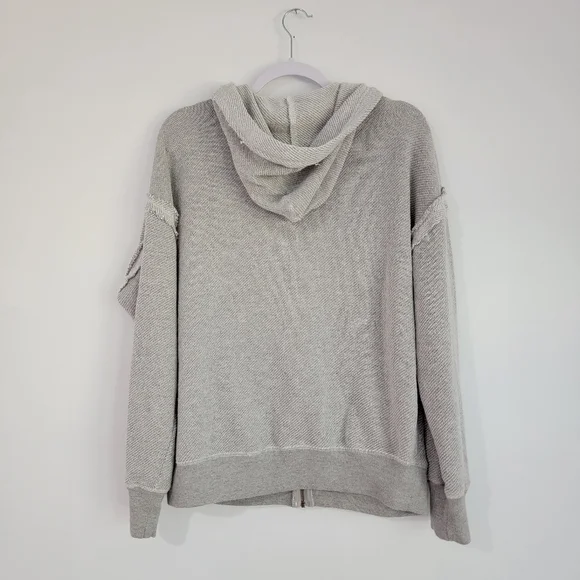 Sundance Annabeth Zip Hoodie Floral Embroidered Gray Women's Size Small - Picture 7 of 10
